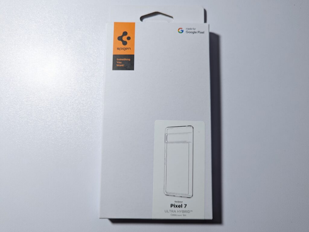 Spigen Pixel 7ケース ウルトラ・ハイブリッド(クリスタル・クリア)のパッケージ